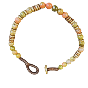 BRACELET LAITON UNAKITE 17cm