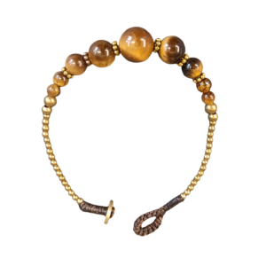 BRACELET LAITON OEIL DE TIGRE 17cm