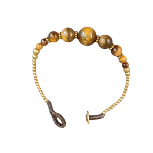 BRACELET LAITON OEIL DE TIGRE 17cm