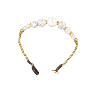 BRACELET LAITON CRISTAL DE ROCHE CRAQUELE 17cm