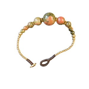 BRACELET LAITON UNAKITE 17cm