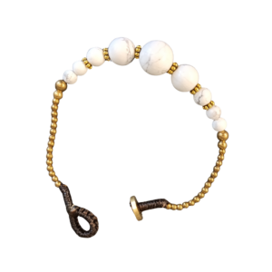 BRACELET LAITON HOWLITE 17cm