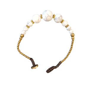BRACELET LAITON HOWLITE 17cm