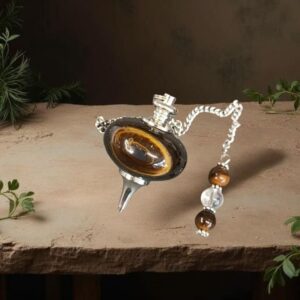 PENDULE AVEC OEIL EN OEIL DE TIGRE