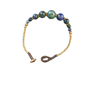 BRACELET LAITON AZURITE 17cm