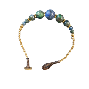 BRACELET LAITON AZURITE 17cm