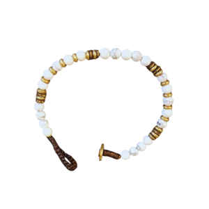 BRACELET LAITON HOWLITE 17cm