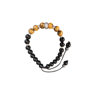 BRACELET TIRETTE OEIL DE TIGRE + ONYX