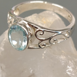 TOPAZE MONTÉE SUR BAGUE ARGENT 925 taille 51