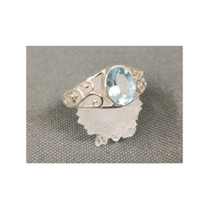 TOPAZE MONTÉE SUR BAGUE ARGENT 925 taille 53