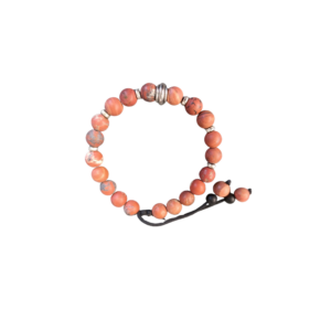 BRACELET TIRETTE JASPE ROUGE MAT