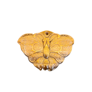 PENDENTIF PAPILLON OEIL DE TIGRE