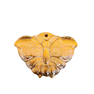 PENDENTIF PAPILLON OEIL DE TIGRE