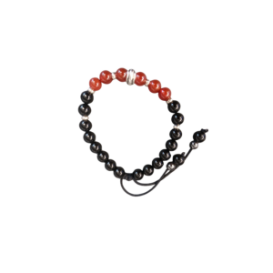 BRACELET TIRETTE CORNALINE + ONYX