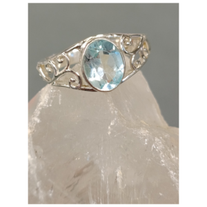 TOPAZE MONTÉE SUR BAGUE ARGENT 925 taille 52