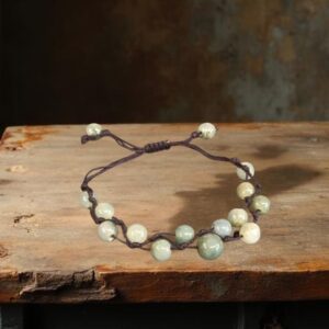 BRACELET JADE MACRAME