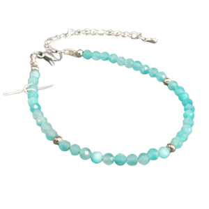 BRACELET CHAINETTE DE RALLONGE EN AMAZONITE