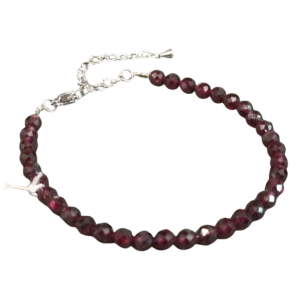 BRACELET CHAINETTE DE RALLONGE EN GRENAT FACETTE