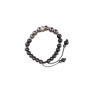 BRACELET TIRETTE HEMATITE + ONYX MAT