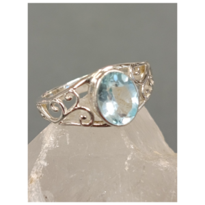 TOPAZE MONTÉE SUR BAGUE ARGENT 925 taille 62