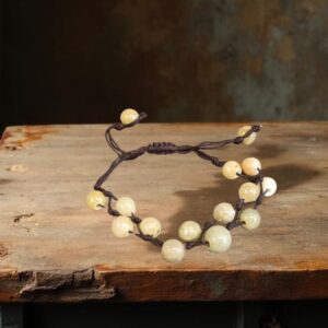BRACELET JADE MACRAME