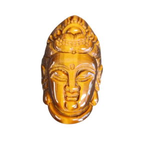 PENDENTIF TÊTE DE KWAN YIN ŒIL DE TIGRE