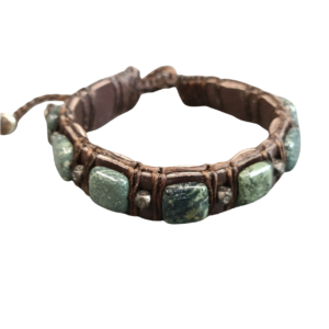 BRACELET CUIR ET JASPE KAMBABA