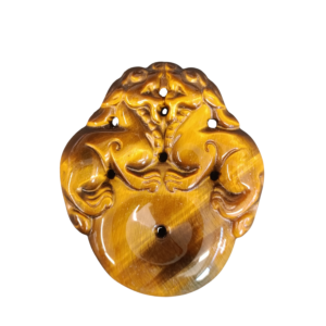 PI CHINOIS AVEC CHIEN FU EN OEIL DE TIGRE