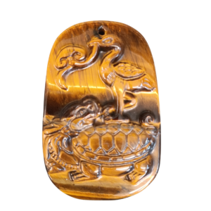 PENDENTIF TORTUE EN OEIL DE TIGRE