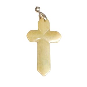 PENDENTIF CROIX JADE