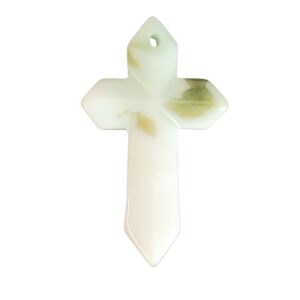PENDENTIF CROIX JADE