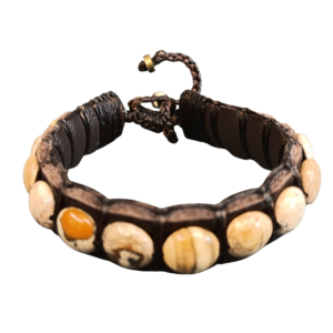BRACELET CUIR ET JASPE PAYSAGE