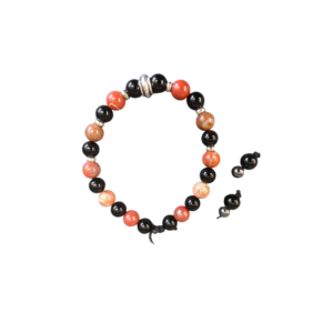 BRACELET TIRETTE JASPE ROUGE + ONYX