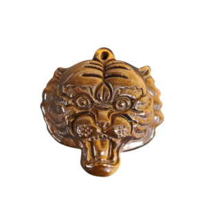 PENDENTIF TÊTE DE TIGRE EN ŒIL DE TIGRE