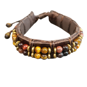 BRACELET CUIR ET 3 YEUX