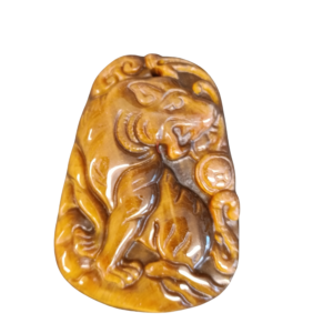 PENDENTIF TIGRE EN ŒIL DE TIGRE