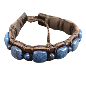 BRACELET CUIR ET LAPIS LAZULI