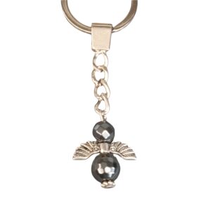 PORTE CLEF ANGE HEMATITE