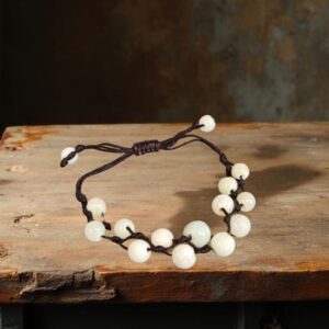 BRACELET JADE MACRAME