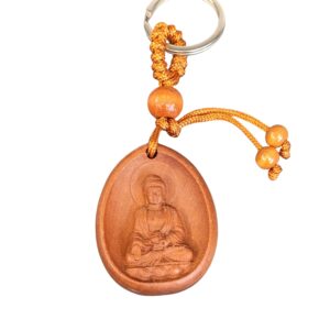 PORTE CLEF BOIS BOUDDHA