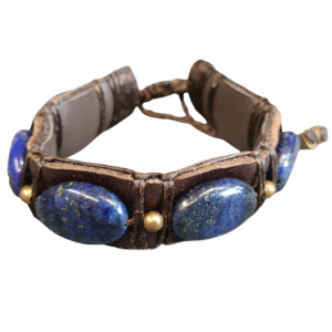 BRACELET CUIR ET LAPIS LAZULI