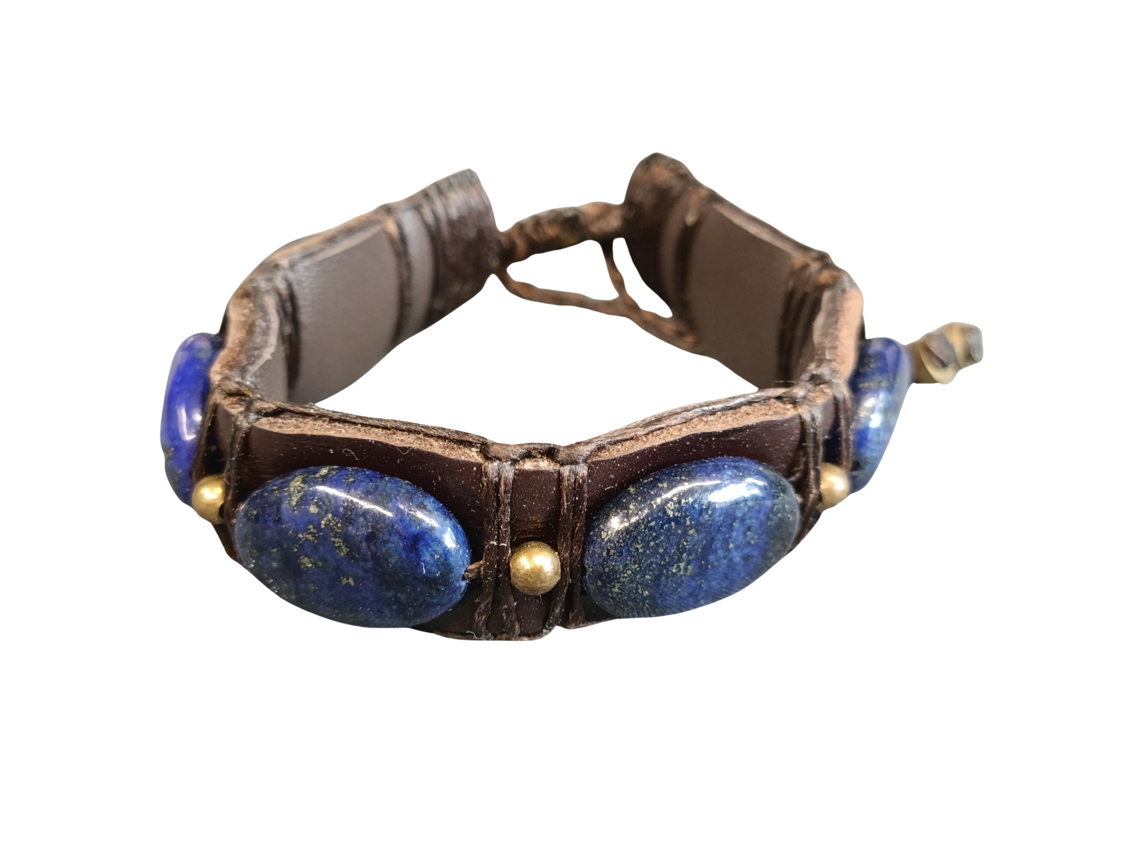 BRACELET CUIR ET LAPIS LAZULI