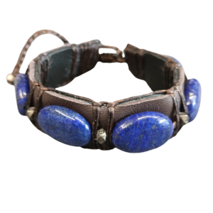 BRACELET CUIR ET LAPIS LAZULI