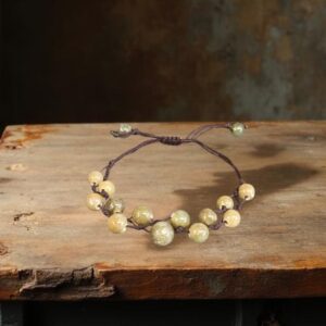 BRACELET JADE MACRAME
